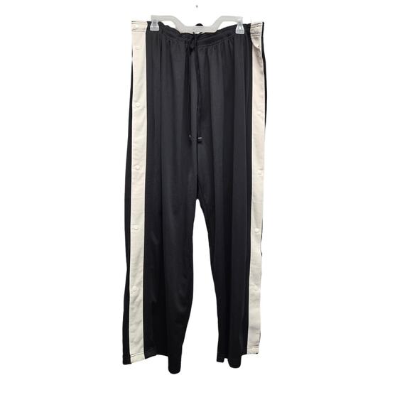 Fitness Gear Mens XXL Polyester Side Snaps Striped Drawstring Waist Track Pants - Picture 1 of 4